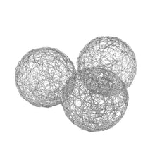 Load image into Gallery viewer, 3 Piece Gainz Wire Ball Sculpture Set 4&quot; H x 4&quot; W x 4&quot; D (Set of 3)
