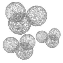Load image into Gallery viewer, 3 Piece Gainz Wire Ball Sculpture Set 4&quot; H x 4&quot; W x 4&quot; D (Set of 3)
