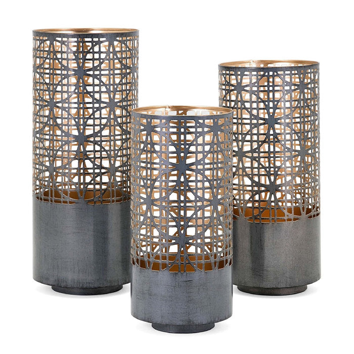 3 Piece Iron Tabletop Lantern Set