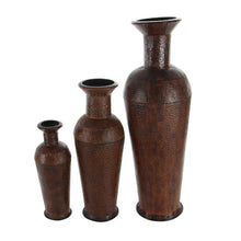 Load image into Gallery viewer, 3 Piece Levant Brown Stainless Steel Table Vase Set
