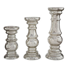 Load image into Gallery viewer, 3 Piece Mercury Glass Candlestick Set 1332CDR
