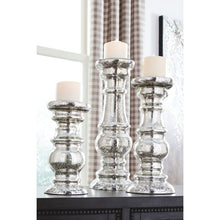 Load image into Gallery viewer, 3 Piece Mercury Glass Candlestick Set 1332CDR
