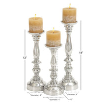 Load image into Gallery viewer, 3 Piece Metal Candlestick Set 7691
