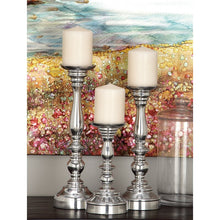 Load image into Gallery viewer, 3 Piece Metal Candlestick Set 7691
