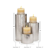 Load image into Gallery viewer, 3 Piece Metal Candlestick Set 4584RR
