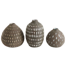 Load image into Gallery viewer, 3 Piece Neace Gray Terracotta Table Vase Set 50AH

