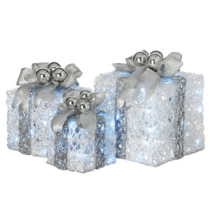 3 Piece Pre-Lit Gift Box Assortment Lighted Display
