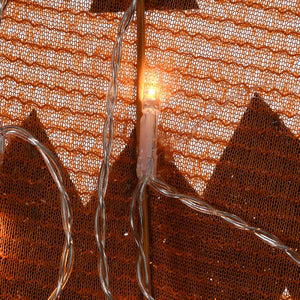 26" H x 10" W x 2" D 3 Piece Pre-Lit Jack-O-Lantern Garden Stakes Set