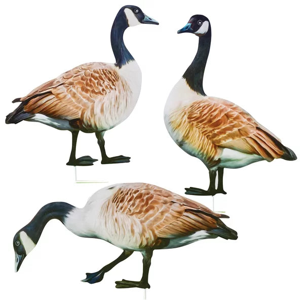 3 Piece Realistic Geese Metal Garden Stake Set