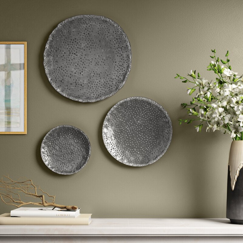 3 Piece Round Metal Wall Décor Set 2051CDR