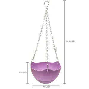 3 Piece Self-Watering Hanging Planter Set