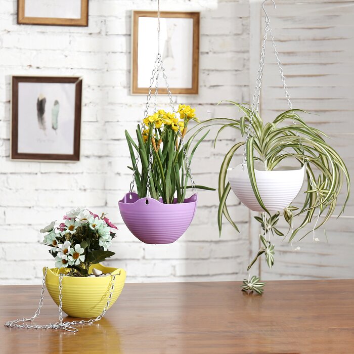 3 Piece Self-Watering Hanging Planter Set