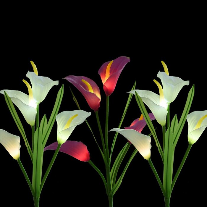 Solar Flower Lights Garden Stake - Set of 3 (1236ND)