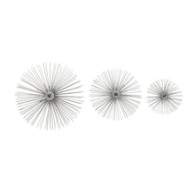 Load image into Gallery viewer, 3 Piece Star Wall Decor Set Silver #1625HW
