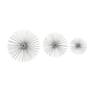 3 Piece Star Wall Decor Set Silver #1625HW
