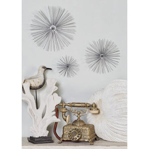 3 Piece Star Wall Decor Set Silver #1625HW