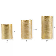 Load image into Gallery viewer, 3 Piece Unscented Flameless Candle Set
