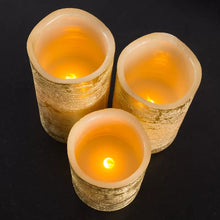 Load image into Gallery viewer, 3 Piece Unscented Flameless Candle Set
