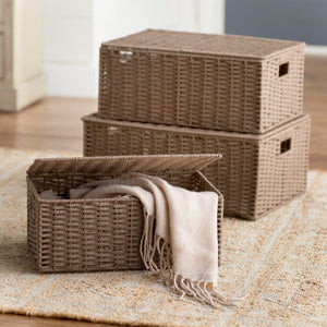 3 Piece Wicker Basket Set