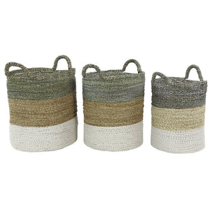 3 Piece Wicker Basket Set