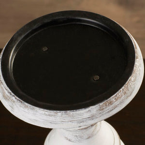 3 Piece Wood Candlestick Set White #2602HW