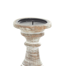 Load image into Gallery viewer, 3 Piece Wood Tabletop Candlestick Set
