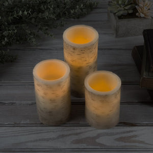 3 Pieces Vanilla Scented Flameless Candle Set 5495RR