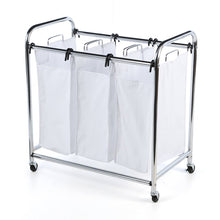 Load image into Gallery viewer, 3 Section Plated Heavy Duty Laundry Sorter 3249AH
