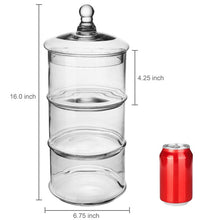 Load image into Gallery viewer, 3 Tier Stacking 250 qt. Apothecary Jar OG209
