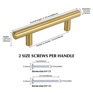 3" Center to Center Bar Pull Multipack (Set of 10)