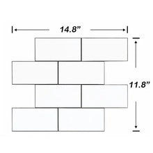 Load image into Gallery viewer, 3&quot; X 6&quot; Aluminum Peel &amp; Stick Subway Tile - 1 box=14.6 sqft
