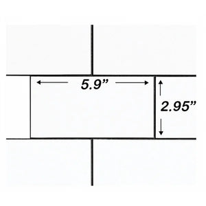 3" X 6" Aluminum Peel & Stick Subway Tile - 1 box=14.6 sqft