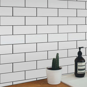 3" X 6" Aluminum Peel & Stick Subway Tile - 1 box=14.6 sqft