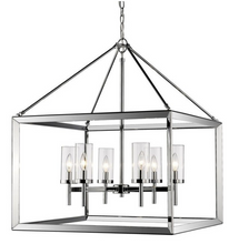 Load image into Gallery viewer, Golden Lighting 2074-6 CH-CLR Smyth 6-Light Chandelier 7402RR
