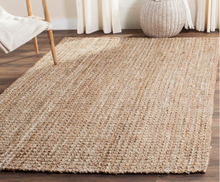 Load image into Gallery viewer, Natural Fiber Beige 5 ft. x 8 ft. Solid Area Rug
