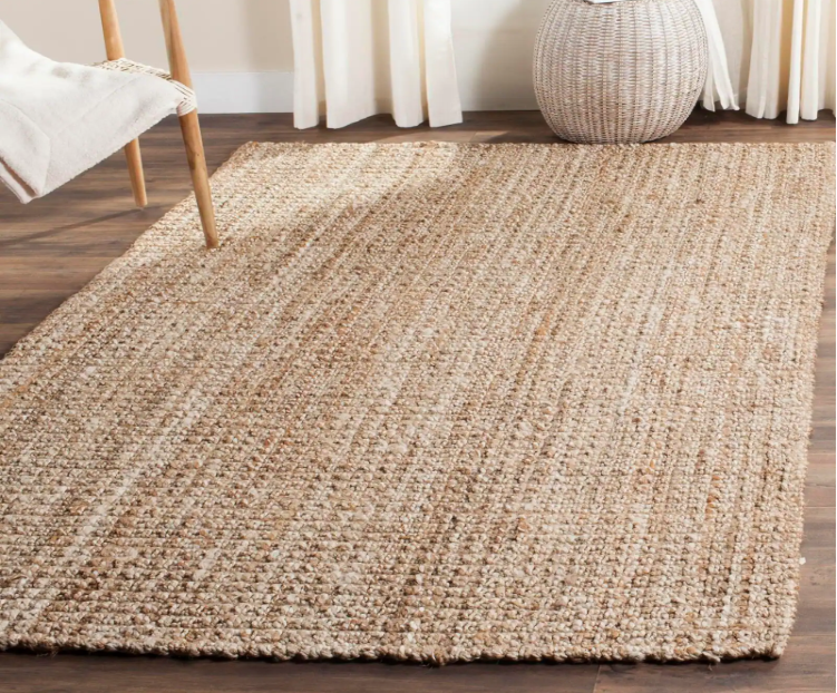 Natural Fiber Beige 5 ft. x 8 ft. Solid Area Rug