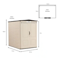 Load image into Gallery viewer, 6 ft. 3 in. x 4 ft. 8 in. Large Vertical Resin Storage Shed

