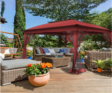 Load image into Gallery viewer, 11 ft. x 11 ft. Steel Pop-Up Gazebo with Mosquito Netting(Red)
