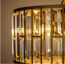 Load image into Gallery viewer, 4-Light Brass Crystal Chandelier with Wrought Iron Accents MRM3820
