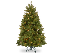 Load image into Gallery viewer, 4-1/2 ft. Feel Real Newberry Spruce Hinged Tree with 450 Dual Color LED Lights
