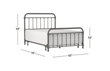 Load image into Gallery viewer, Queen Kirkland Metal Bed Aged Pewter - Hillsdale Furniture
