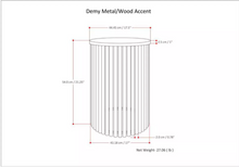 Load image into Gallery viewer, 18&quot; Karl Metal and Wood Accent Table Natural/Black - Wyndenhall MRM786
