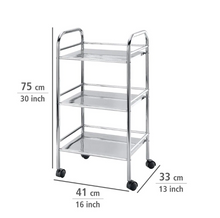 Load image into Gallery viewer, Exclusive 3-tier Chrome 4-Wheeled Bath Cart MRM4071
