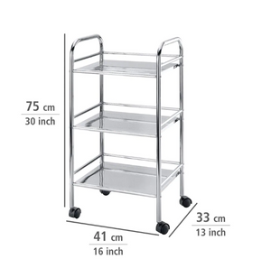 Exclusive 3-tier Chrome 4-Wheeled Bath Cart MRM4071