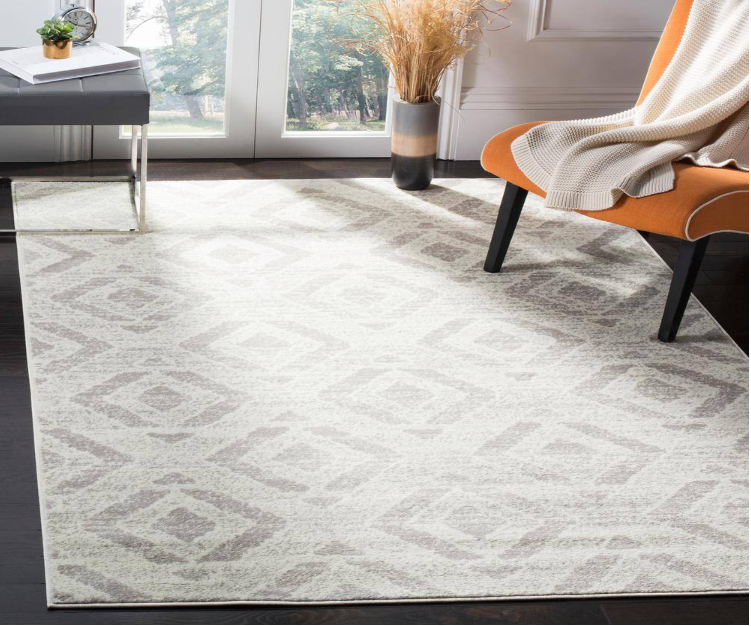 Skyler Ivory/Gray 9 ft. x 12 ft. Geometric Area Rug