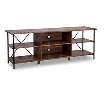 Load image into Gallery viewer, Delacora Brunei 65&quot; Wide Laminate Veneer TV Stand with Steel Accents
