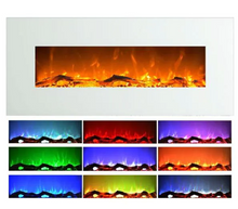 Load image into Gallery viewer, 50 in. Electric Fireplace Color Changing Wall in White

