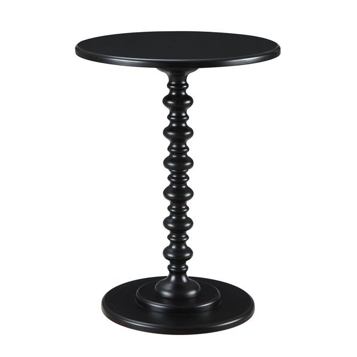 Black Round Spindle Side Table #9426
