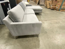 Load image into Gallery viewer, Jasper 119&quot; Wide Velvet Sofa &amp; Chaise
