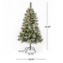 Load image into Gallery viewer, 4.5&#39; Green Spruce Artificial Christmas Tree with 250 Clear Lights SB2086
